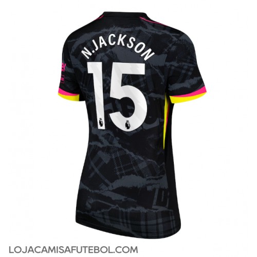 Camisa de Futebol Chelsea Nicolas Jackson #15 Equipamento Alternativo Mulheres 2024-25 Manga Curta